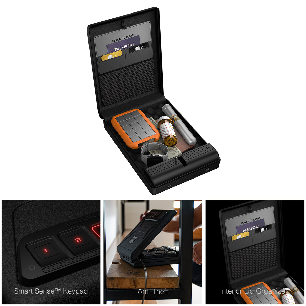 Vaultek - Barikade Series 1 Sub-Compact Rugged Backlit Keypad Gun Safe