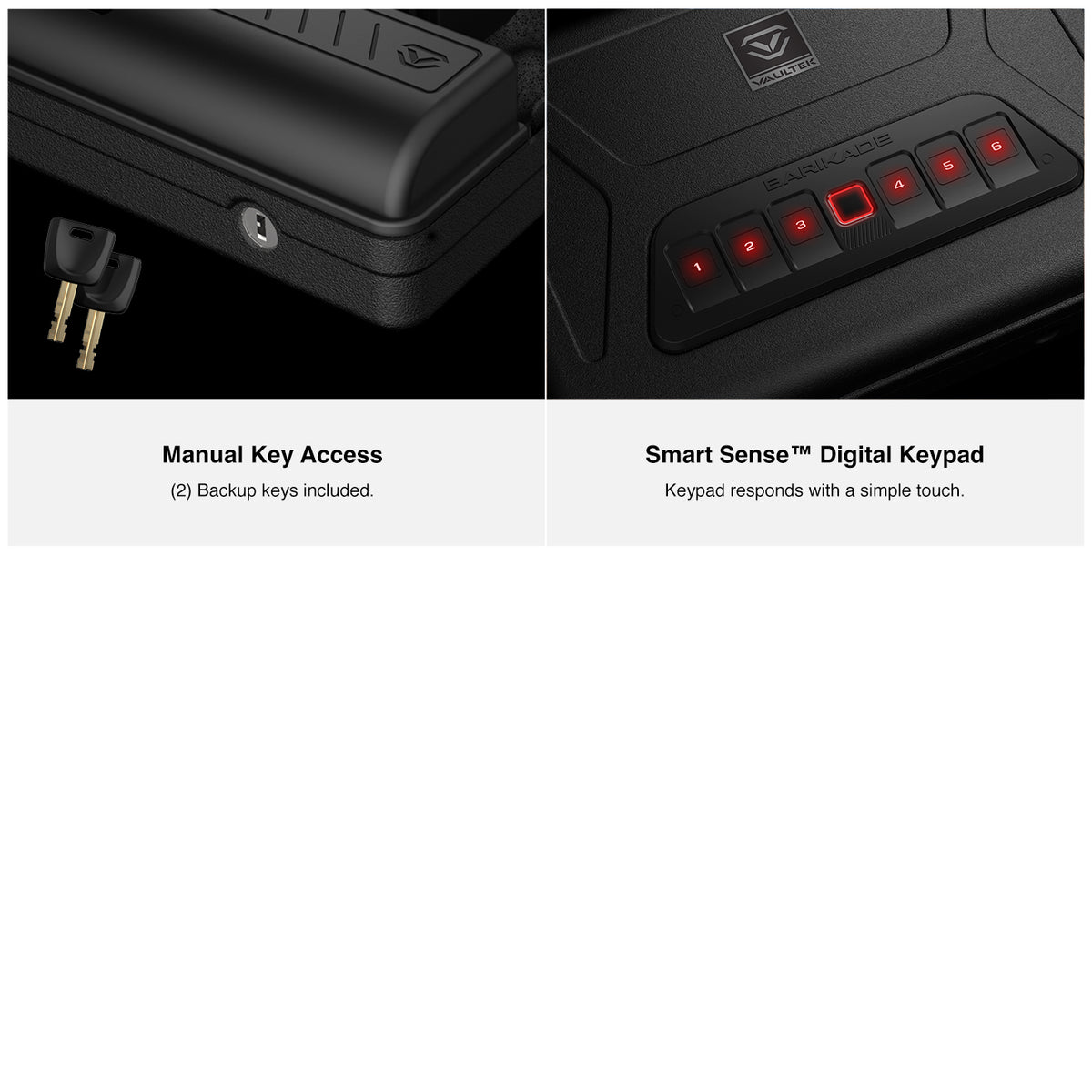 Vaultek - Barikade Series 2 Compact Rugged Biometric and Backlit Keypad Gun Safe