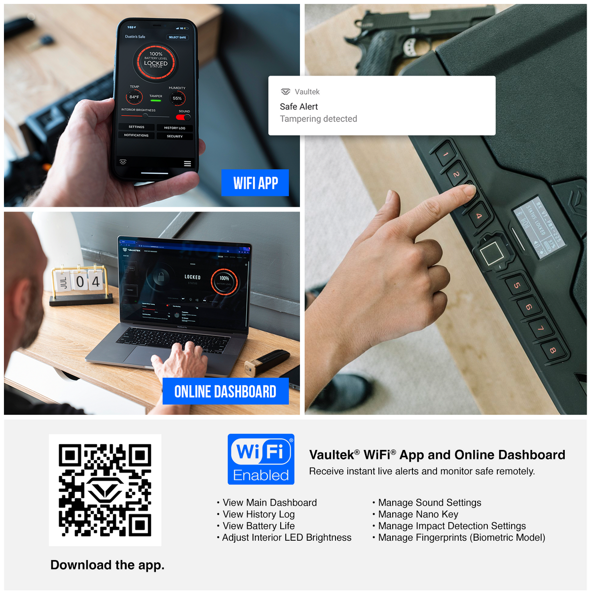 Vaultek- NMXi High Capacity Rugged Modular Biometric and WiFi Enabled Smart Safe