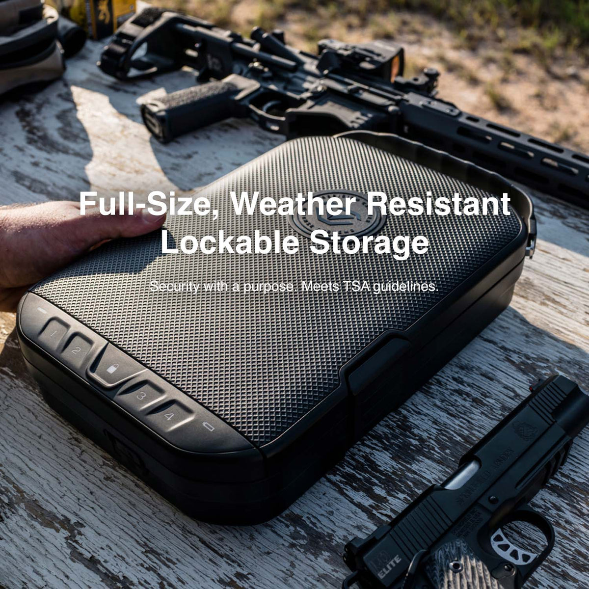 Vaultek - LifePod 2.0 Full-Size Secure Weather Resistant Biometric and Keypad Gun Safe with Built-in Lock System