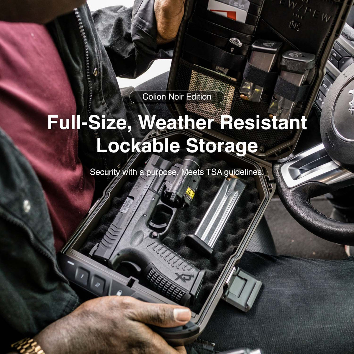 Vaultek - Biometric LifePod 2.0 Colion Noir Edition Full-Size Rugged Airtight Weather Resistant Storage with Built in Lock
