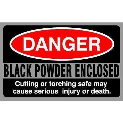 Accessory - security - sticker - danger black powder enclosed - single - MODLOCK